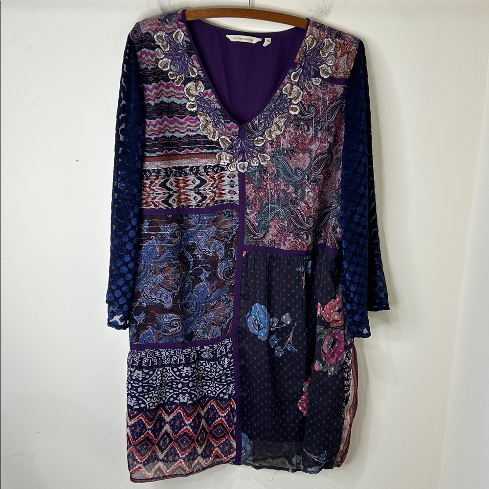 SOFT SURROUNDINGS All Together Patchwork Tunic Dr… - image 4
